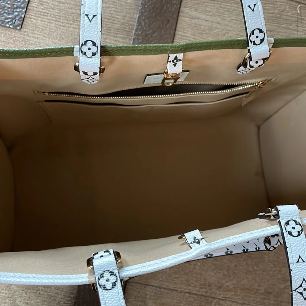 Preowned Louis Vuitton on the go khaki taupe large bag shopper - Picture 8 of 14